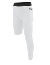 Boys Compression One Leg 3/4 Tights, Youth Single Leggings for Basketball Run...