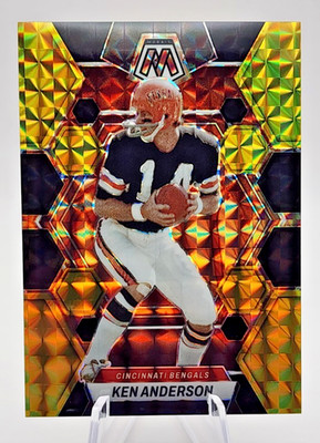 2023 Panini Mosaic Choice Black Gold Ken Anderson #5/8 Bengals