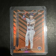 Topps Update 2025 Brett Baty #US155 New York Mets Orange Parallel