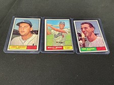 Three Vintage 1950s Topps Baseball Cards – Larry Sherry, Wally Moon, Bob Allison
