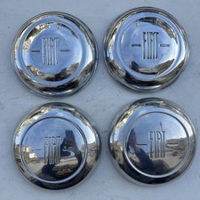 4 BORCHIE COPPE RUOTA FIAT 600 PRIMA 1 SERIE ANNI 50 IN ALLUMINIO WHEEL CUPS