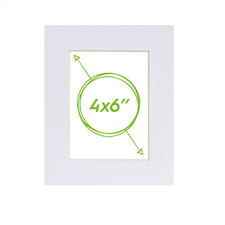 Picture Mount for A5 Frame - Photo Size 4" x 6" - White