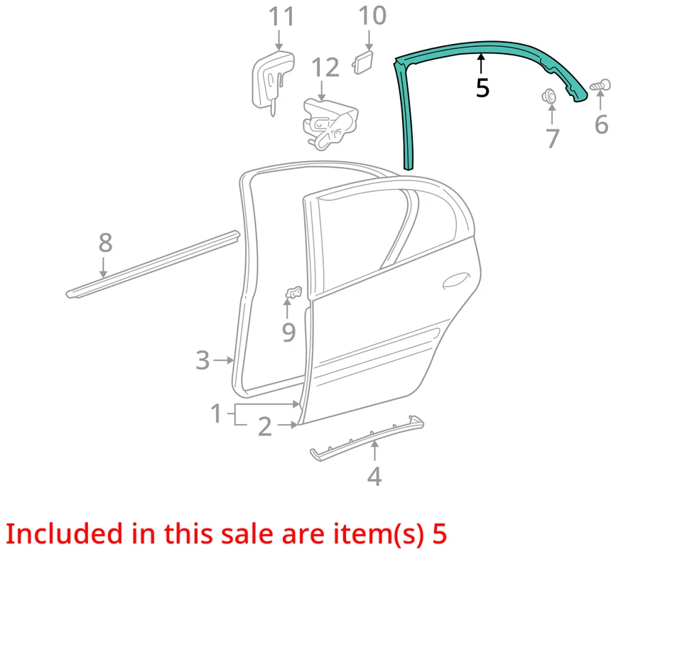 SE ADAPTA A PONTIAC BONNEVILLE 2000-2005 WEATHERSTRIP ASM RR S D UP 25740829 - NUEVO OEM Foto 2 de 3