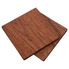 2 Pcs Solid Wood Floor Walnut Planks Unfinished Blocks Kit Crafts