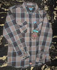 Dixxon The Spark Flame Resistant Men's Flannel Shirt Long Sleeve Size Medium M