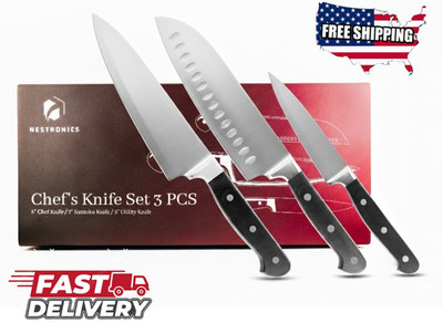 3 PC Kitchen Knife Set Ultra Sharp Stainless steel Premium chef Knives