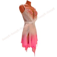 jz Handmade Women Samba Ballroom Swing Salsa Rumba Latin Dance Dress RHYTHM