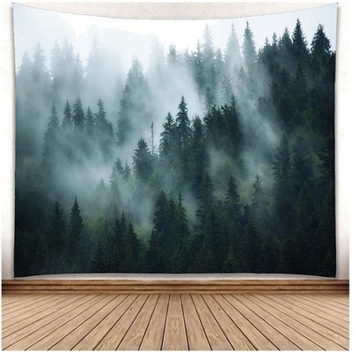 Misty Forest Tapestry Wall Art
