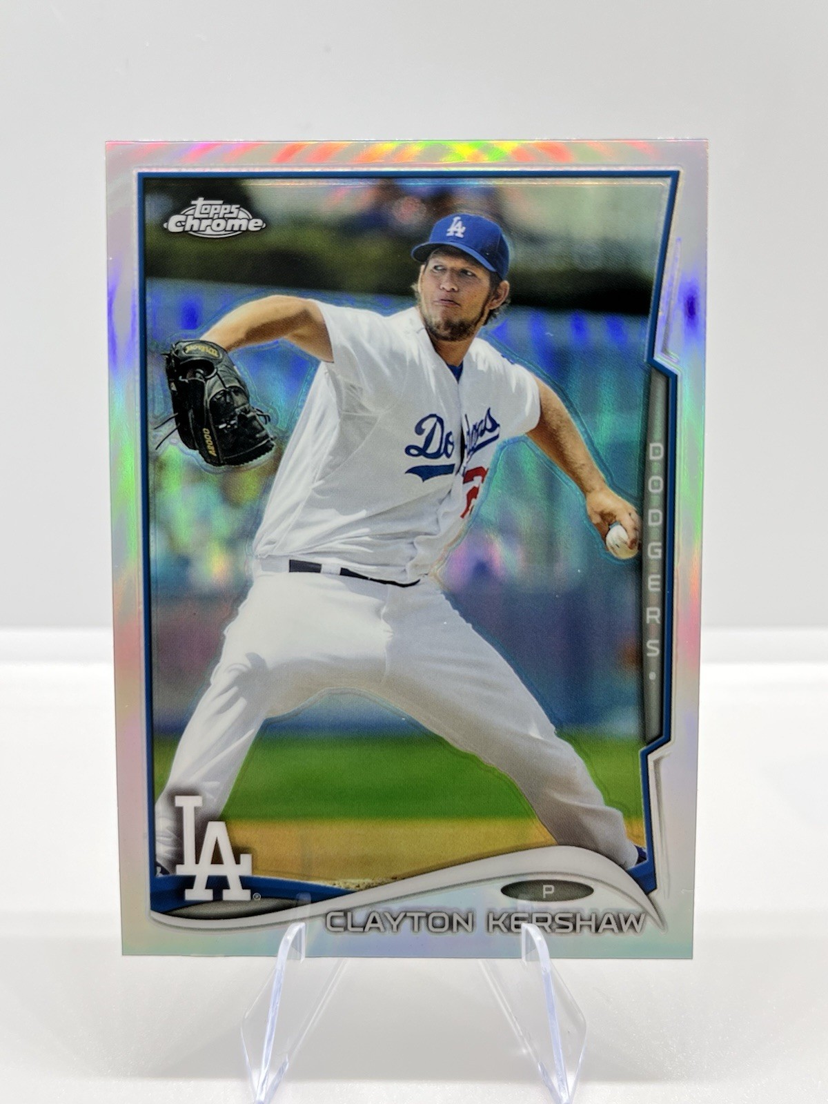 2014 Topps Chrome Refractor #100 Clayton Kershaw Dodgers