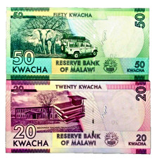 MINT MALAWI 20 & 50 KWACHA Banknote World Paper Money UNC Currency Bill