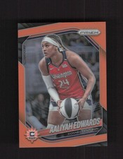 2025 Panini Prizm WNBA #94 Aaliyah Edwards Orange Prizms #/99