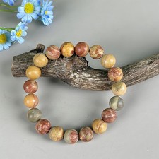 Natural Agate Roung Bead Bracelet/Genuine Gemstone Bracelet