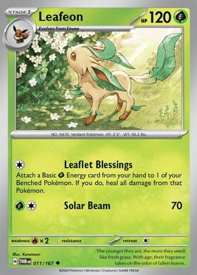 Leafeon - 011/167 - Uncommon - Near Mint