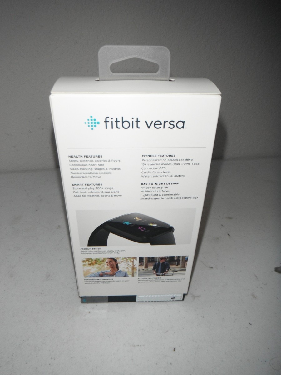 Fitbit Versa FB504 Smartwatch Black for sale online - Main Image