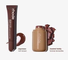 Rhode Duo Pocket Blush And Lip Tint Espresso And Toasted Teddy New In Box   