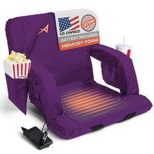 Heated Stadium Seats for Bleachers with Back Support   USB Battery Included -...