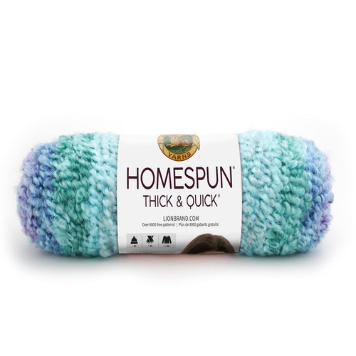 (1 Skein) Homespun Thick & Quick Bulky Yarn, Seaglass Stripes