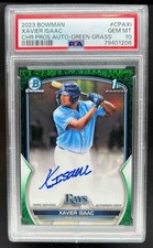 2023 Bowman Xavier Isaac Chrome Auto Grass Green Refractor /99 1st Prospect