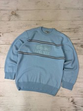 Vintage Chemise Lacoste Big Logo Knit Sweater 90s Men Size M Blue