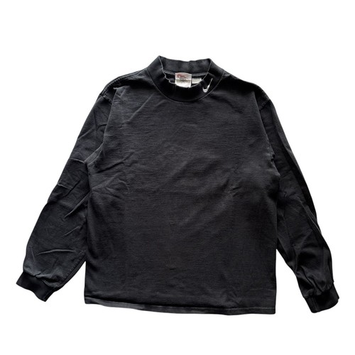 Nike Mock Neck Longsleeve Shirt Sz S Black Made in USA 90s Rare Classic Casual - Picture 1 of 2