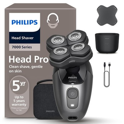 Philips Head Shaver 7000 Glatzenrasierer HS7980/15 Rasierer Herren Damen Akku