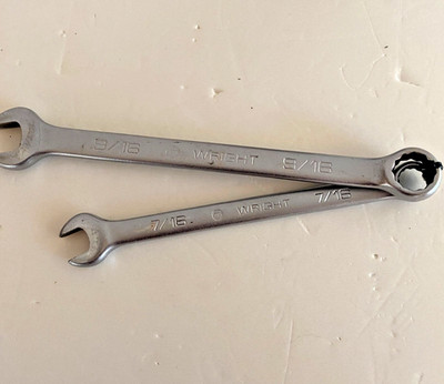 Wright tools wrench 7/16 & 9/16  wright grip 1114 & 1118