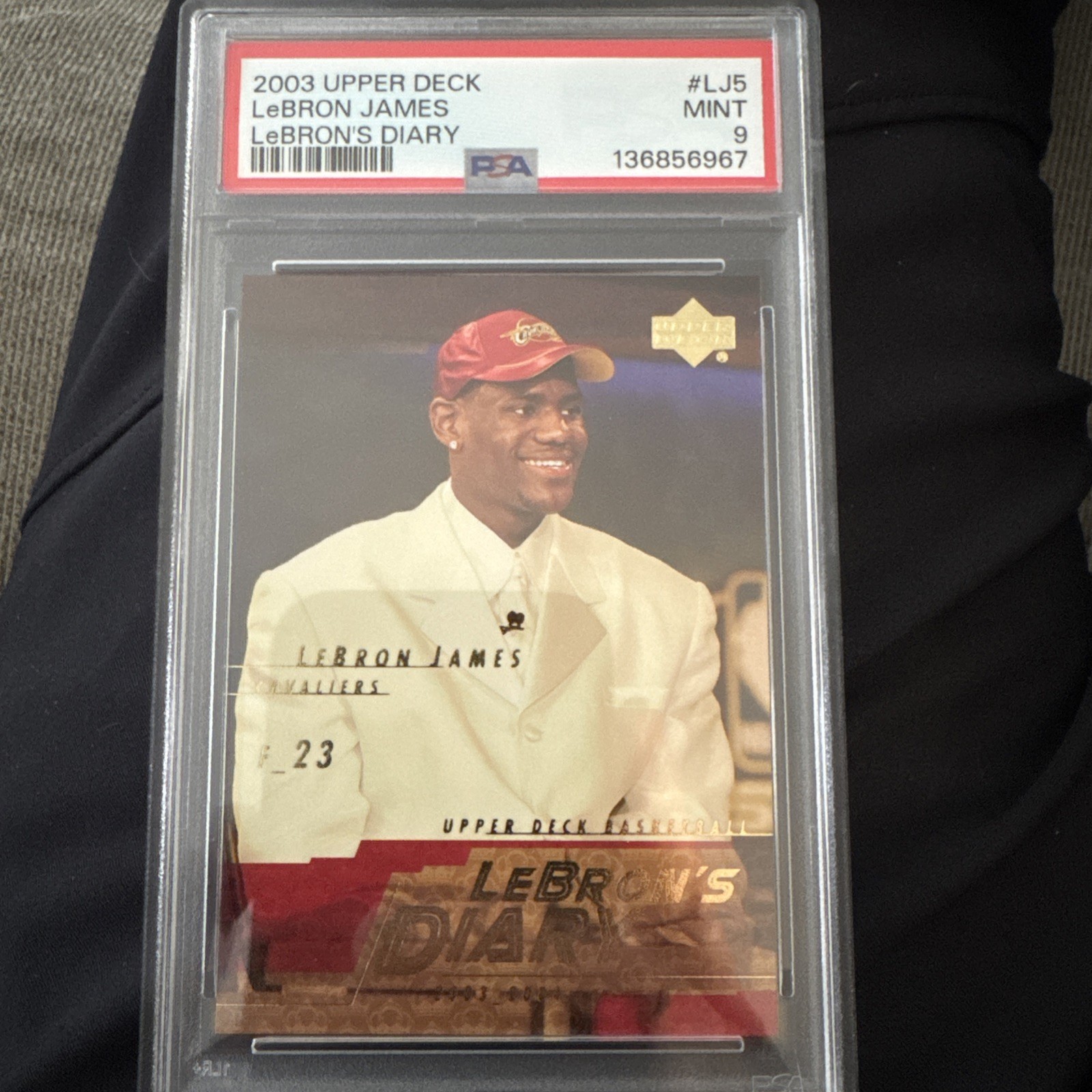 2003 Upper Deck LeBron James ROOKIE CARD RC LeBron's Diary #LJ5 PSA 9 MINT
