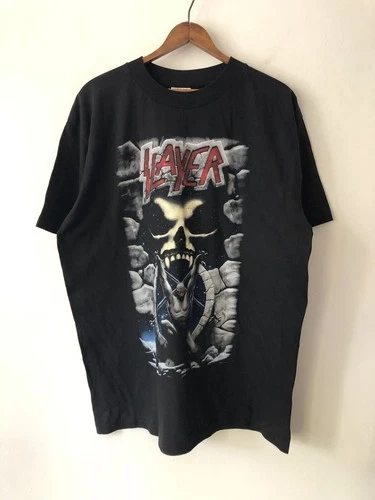 90s Slayer Live Intrusion Band Concert Tour Promo S 1990s vintage concert t-shirt, vintage, size L, single stitch, B+ condition