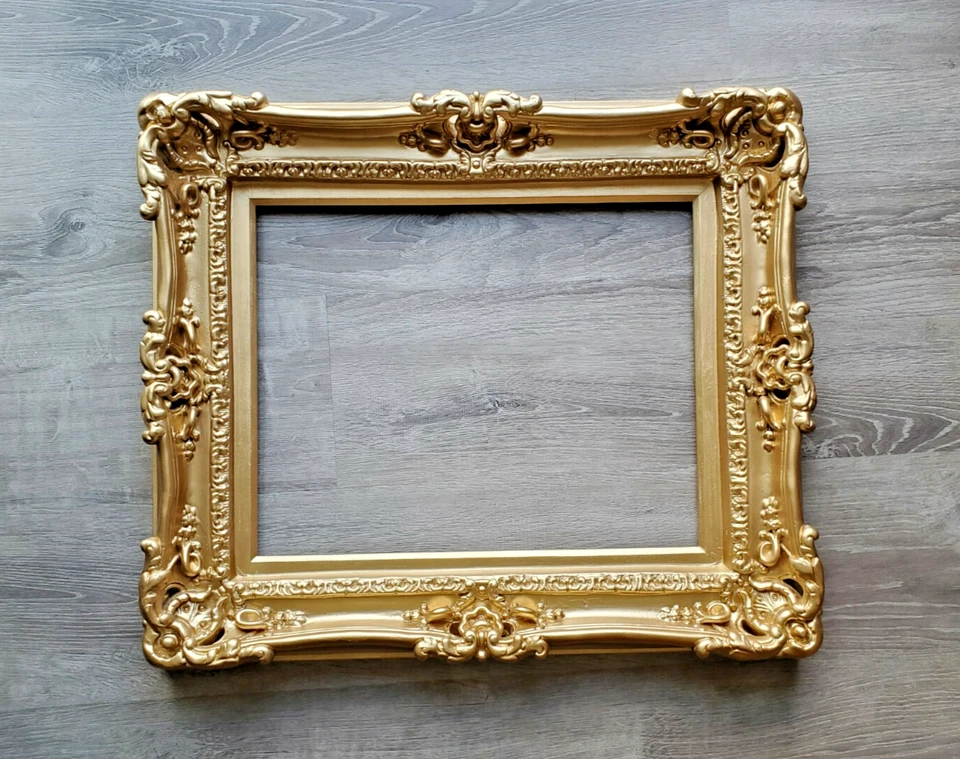 16x20 Matte Gold Photo Frame Ornate Picture Frame Canvas Art Print Home Deco - Image 3 of 4