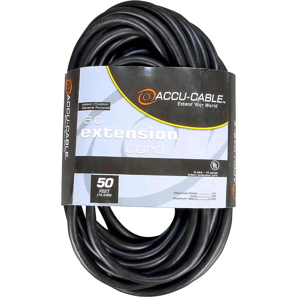 American DJ EC163 16 Gauge IEC Power Extension Cord 3 ft 50 ft 8490₽