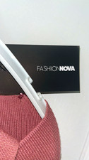 Fashion Nova Rona Mauve Sweater Dress 2X V-Neck Long Sleeve Stretch Tie