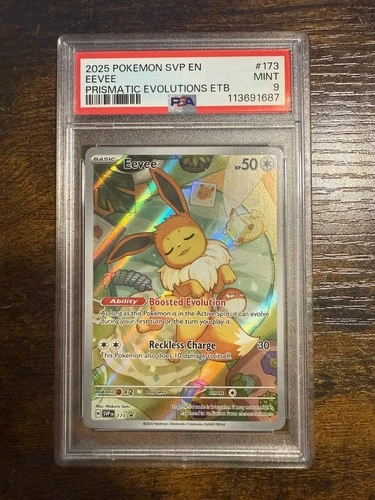 PSA Mint 9 Eevee #173 Prismatic Evolutions ETB Promo