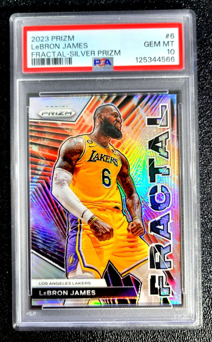 2023 PSA 10 GEM MINT LEBRON JAMES FRACTAL SILVER PRIZM G6343 | eBay