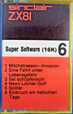 SINCLAIR ZX-81 -- SUPER SOFTWARE (16K) 6 (INTERNATIONAL COMPUTERS)