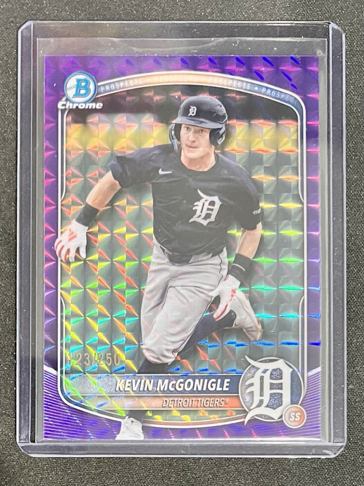 Kevin McGonigle 2025 Bowman Draft Chrome Purple Geometric Refractor /250 #BDC-59