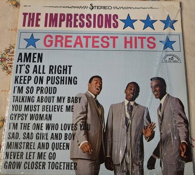 The Impressions Greatest Hits Vinyl LP ABC-Paramount ABCS-515 1965 Orig. STEREO