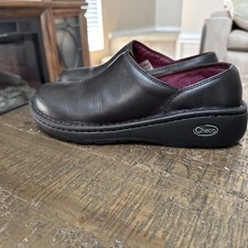 CHACO Zaagh Vibram Gunnison Women's Slip on Clogs Black Size 8 EUR 39