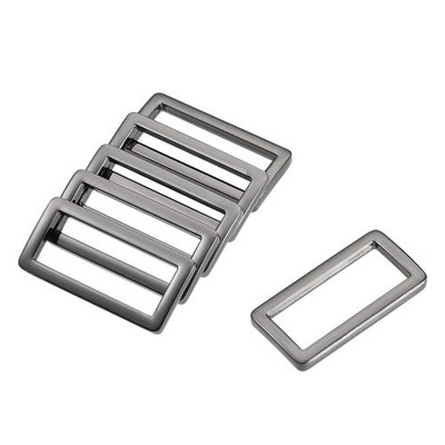 Metal Rectangle Ring Buckles 32x12.5mm for DIY Belt Bags Black 6pcs