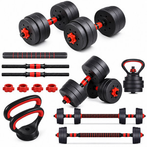 Adjustable Dumbbell Weight Set 6 in 1 Barbell Kettlebell Home Fitness Kit