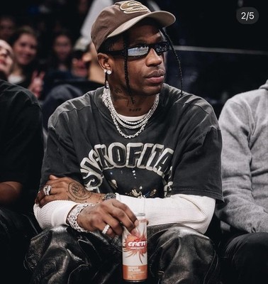 Travis Scott Utopia Era Rick Owens style Sunglasses black frame mirror lens