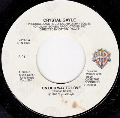 Crystal Gayle Turning Away Vinyl Single 7inch Warner