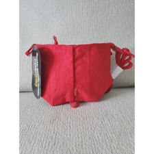 Supreme Red Logo Cordura Neck Pouch Bucket Bag 7x7.5in