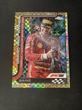 2025 Topps Chrome Formula 1 F1 Carlos Sainz #95 Gold Checker Flag Refractor /50