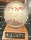 Willie Mays Autographed MLB Baseball in Display Case Original Signed