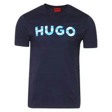 Hugo Boss Men's Dulivio T-Shirt Dark Blue Regular Fit Short Sleeve Crew Neck