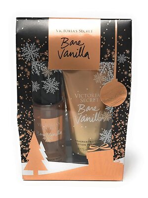 Victoria's Secret Gift Set Bare Vanilla 2 Piece Mist & Lotion 2.50