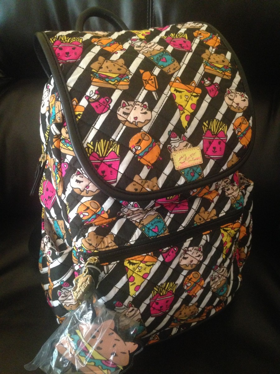 New LUV BETSEY JOHNSON Fast Food Pizza Fries Hamburger Black  display picture 3
