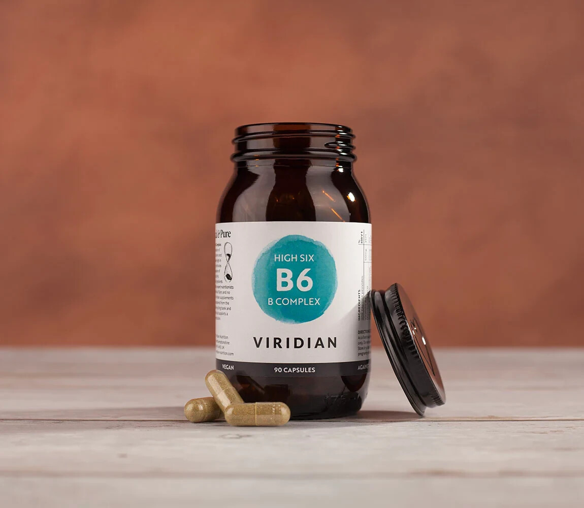 Viridian High six B-Complex B6 90 Vegetarian Capsules for Hormonal activity.