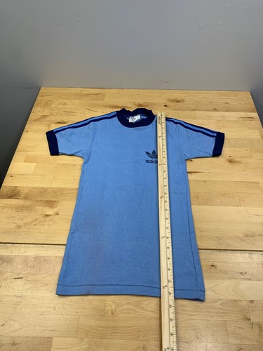 Camisa Timbre Adidas Vintage Niños L Azul Informal Años 80 SH - Imagen 3 de 6