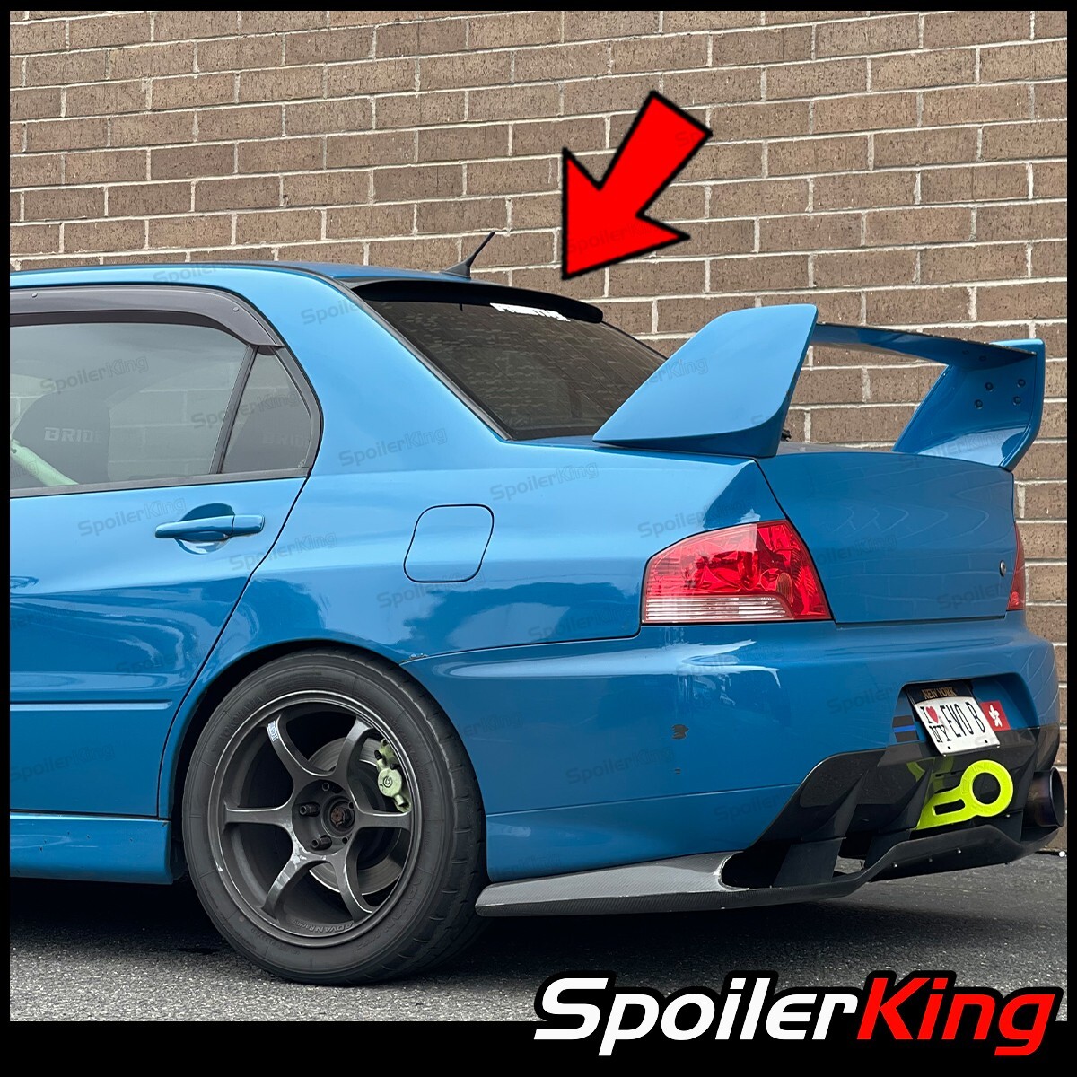 SpoilerKing Rear Roof Spoiler Window Wing Fits: Mitsubishi